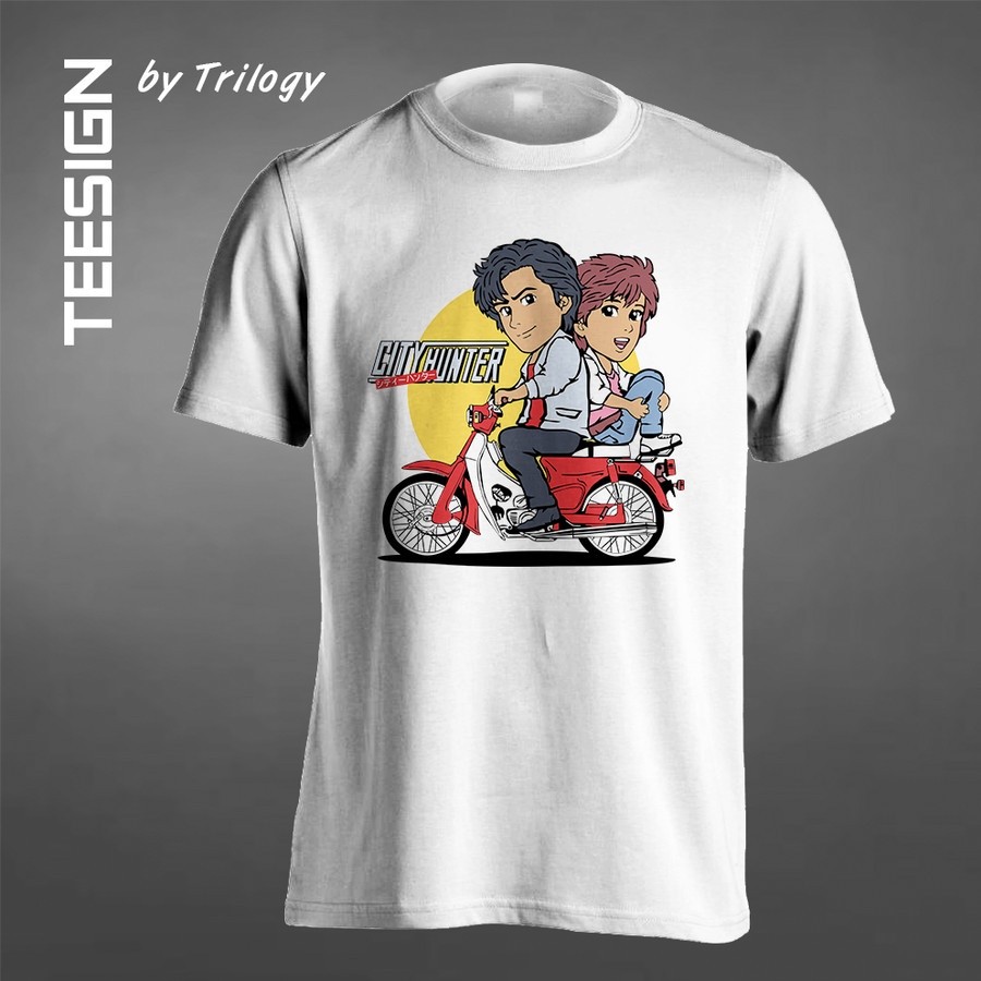 (COD) TEESIGN by TRILOGY 0065 - CITY HUNTER HONDA C70 - Kaos Premium - Anime