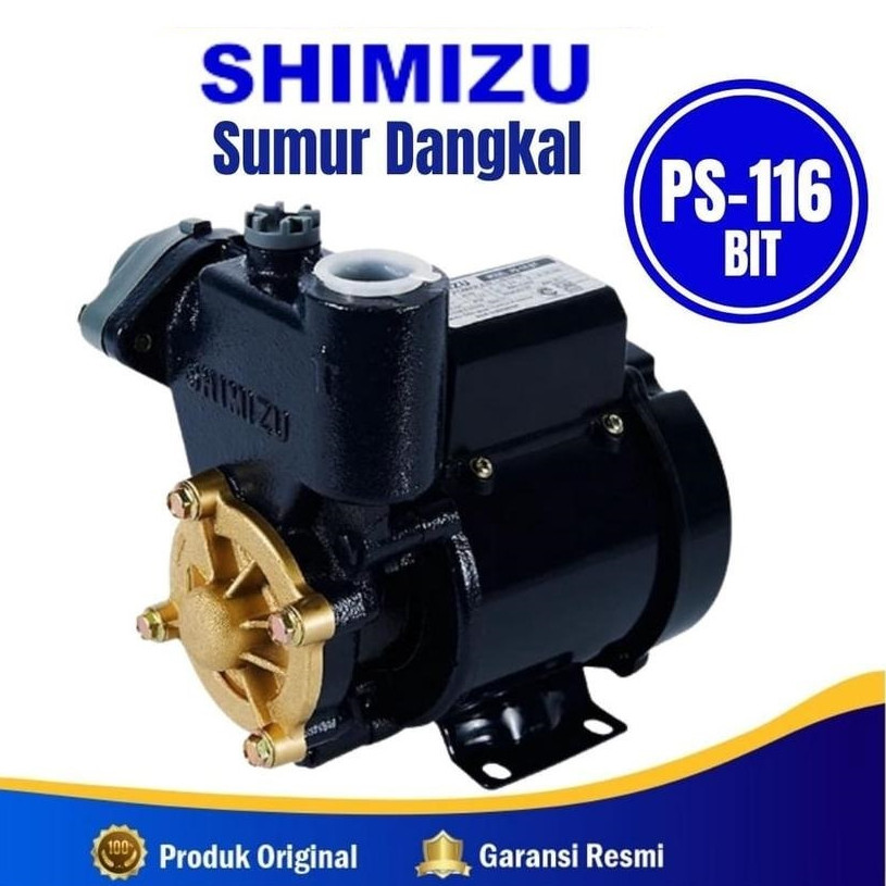Pompa Air Shimizu PS-116 BIT 125 Watt Non Otomatis / Pompa Shimizu PS116BIT 125W Pompa Air Shimizu