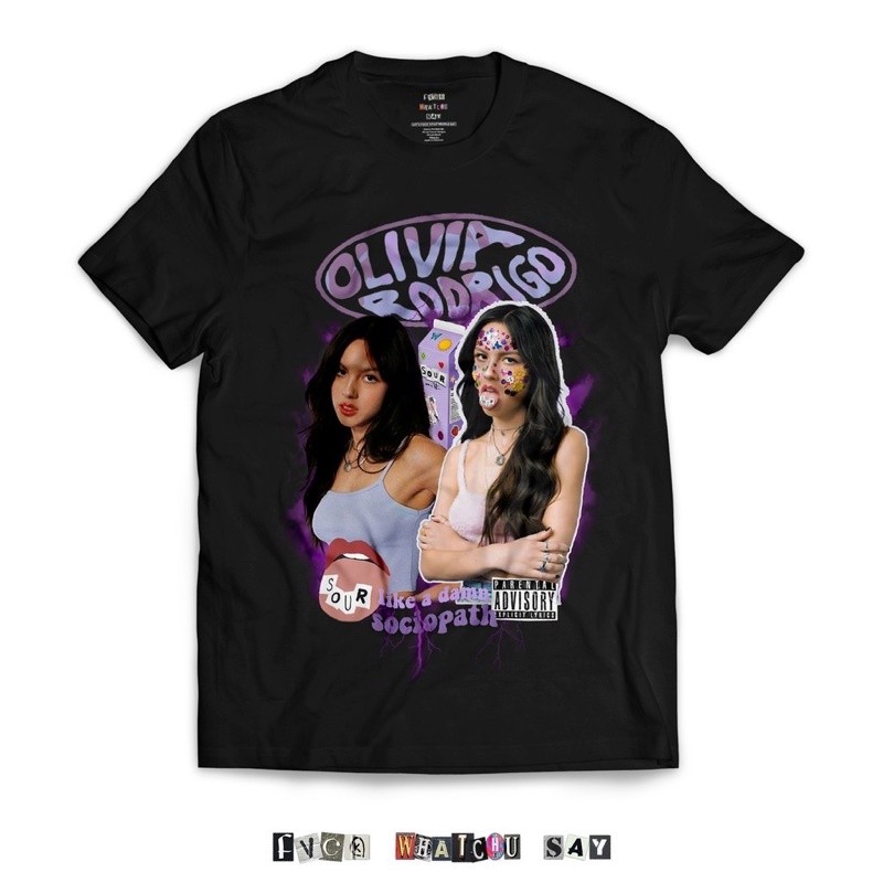 Fvck Whatchu Say - Olivia Rodrigo Homage Tee | Kaos Olivia Rodrigo Rap Tee Baju Olivia Rodrigo Shirt