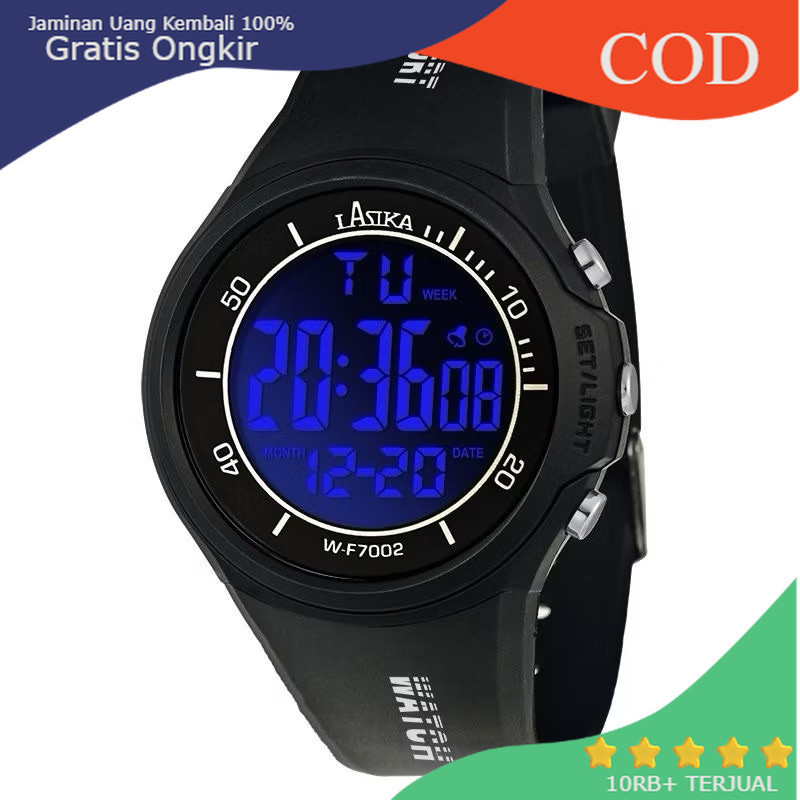 Jam Tangan Pria Lasika 5002 Digital Anti Air Ori Strap Rubber Karet