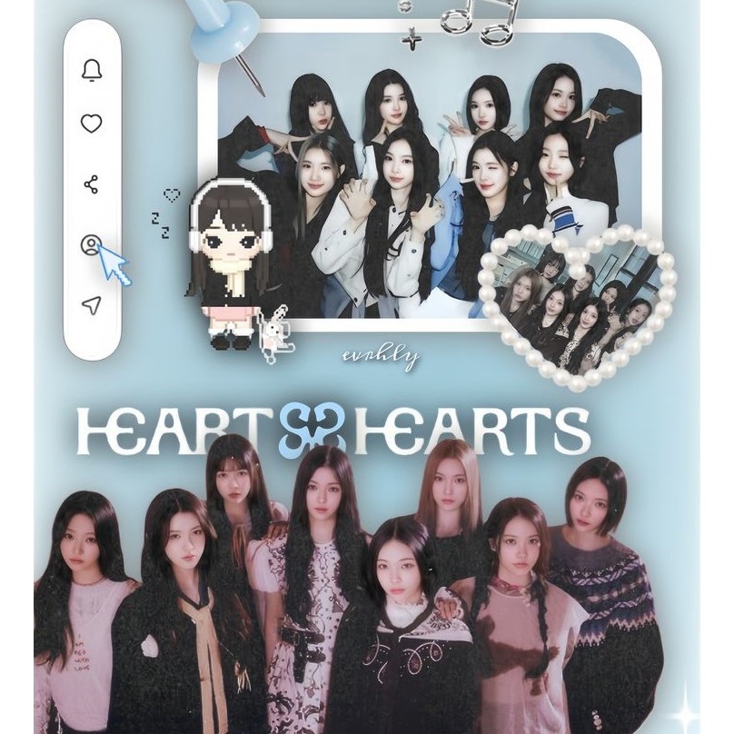 HEART2HEART - Hearts2Hearts Unofficial Photocard The Chase + Selca GLOSSY MEMIKAT