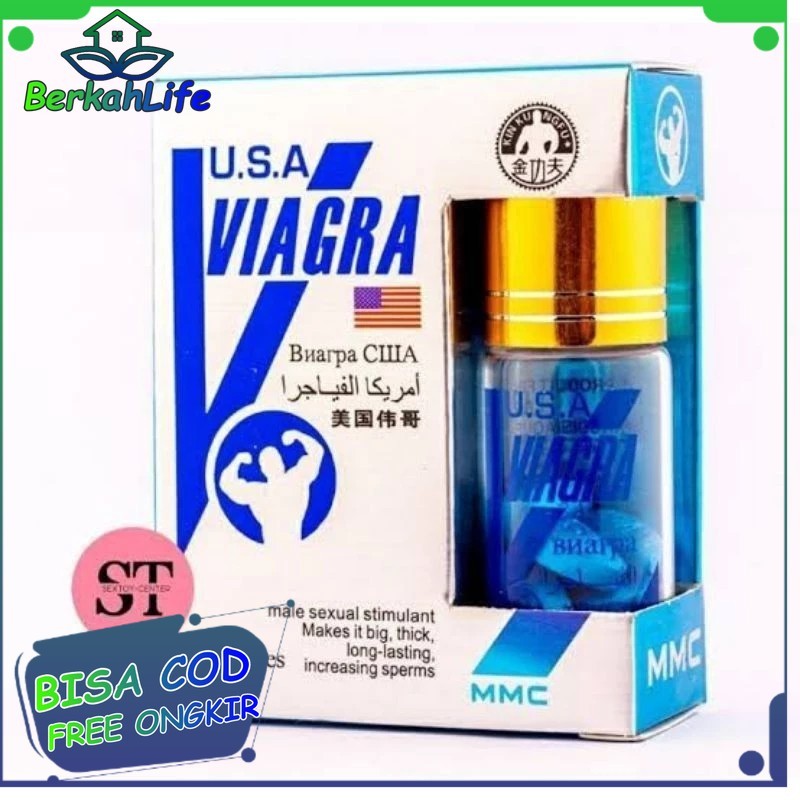 VIGRA MMC BLUE ASLI ORIGINAL 100% USA Menambah Stamina Pria TAHAN LAMA KAPSUL PIL BIRU VGR VIGRA Vig