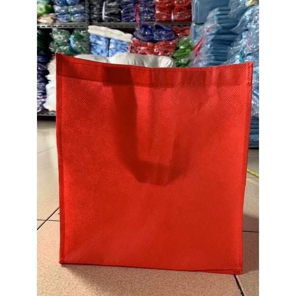 LUSINAN(isi 12pcs)- Tas Hajatan Polos uk.20x20x25 - Tas Kain Besek-Tas Spunbond Kotak Nasi Polos