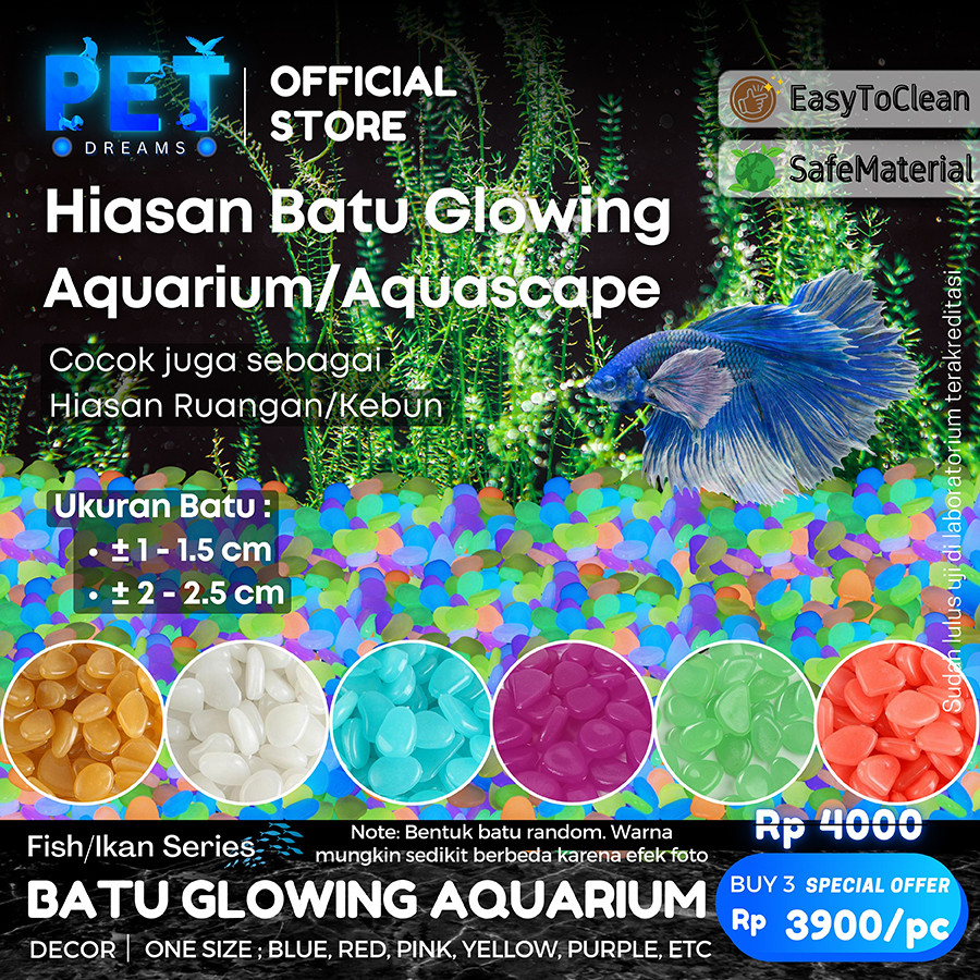 Dekorasi Batu Aquarium Glowing Hiasan Nyala Aquarium Glow In The Dark Luminous Stone Ikan Hias Ornam