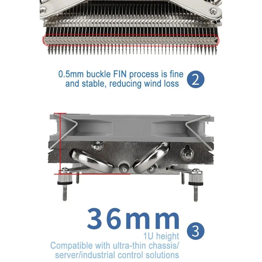 Thermalright AXP90 X36 Low Profile CPU Air Cooler TL-9015B PWM Fan Air Cooler for AMD AM4 AM5 Intel 