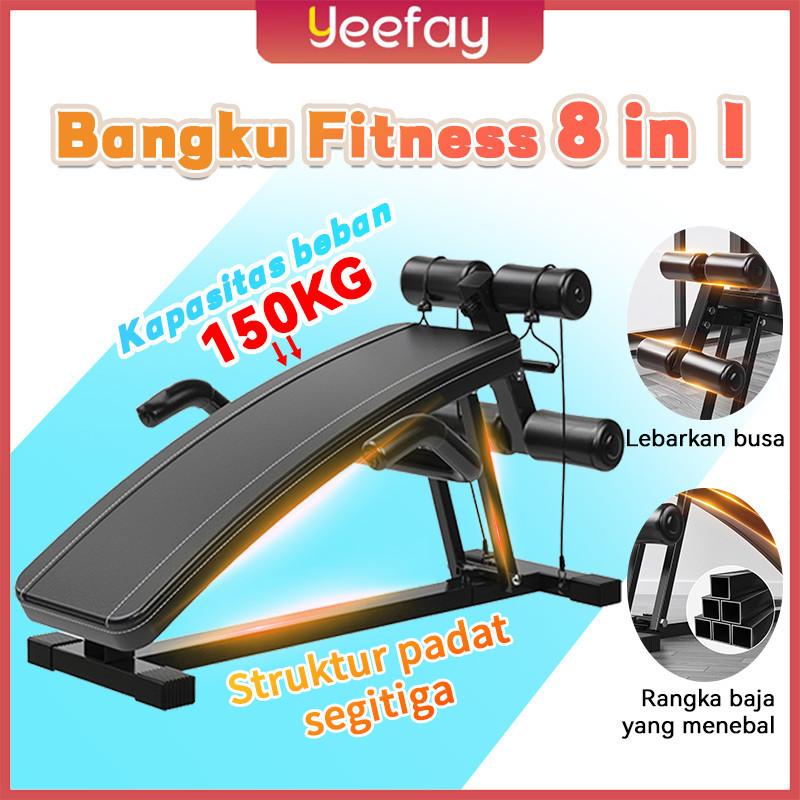 ⭐COD/Garansi⭐Bangku Fitness Bangku Fitness 8 in 1 /Bangku Gym Alat Gym/ Sit Up Alat Sit Up Perut/Exe