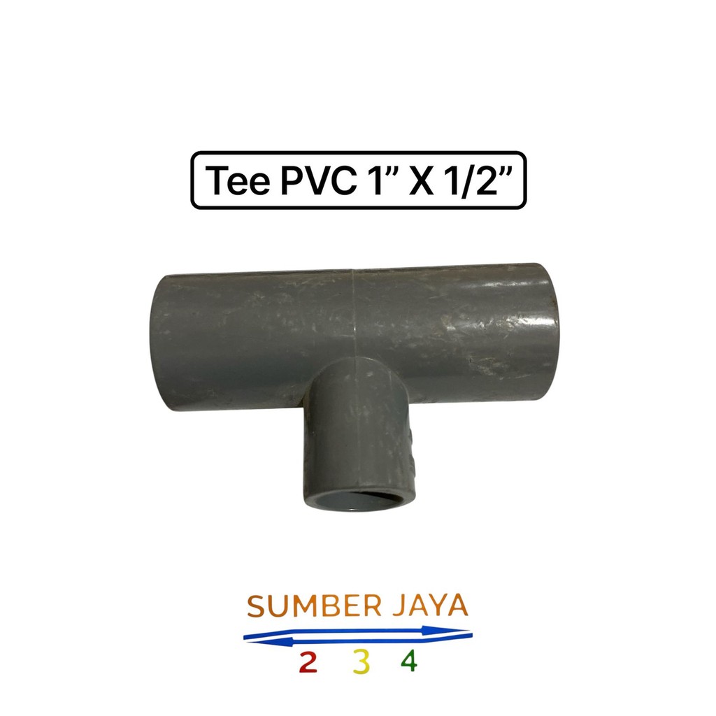 Tee 1" X 1/2" inch Pvc AW Vinilon / T Sambungan Pipa PVC TEE Fitting Pipa PVC / Tee Pvc 1" X 1/2"