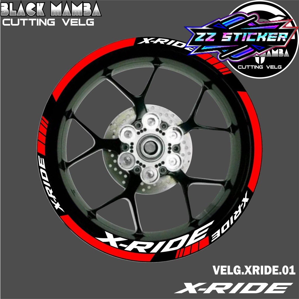 (COD) CUTTING STICKER VELG XRIDE - STIKER LIS LIST VARIASI BAN/VELG YAMAHA XRIDE 01