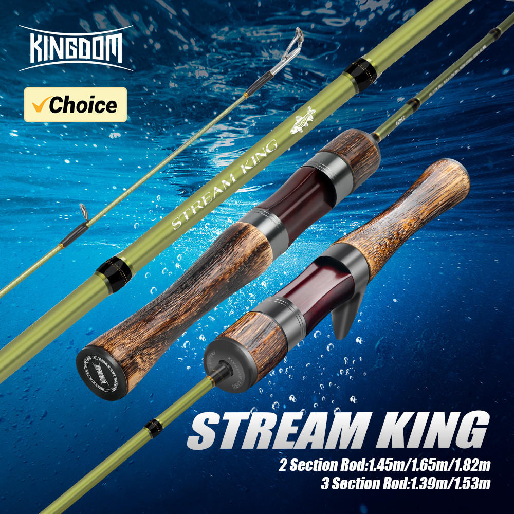 Kingdom STREAM KING  Spinning Fishing Rod  61.9g Ultralight Casting Carbon Rods MF Action UL L power