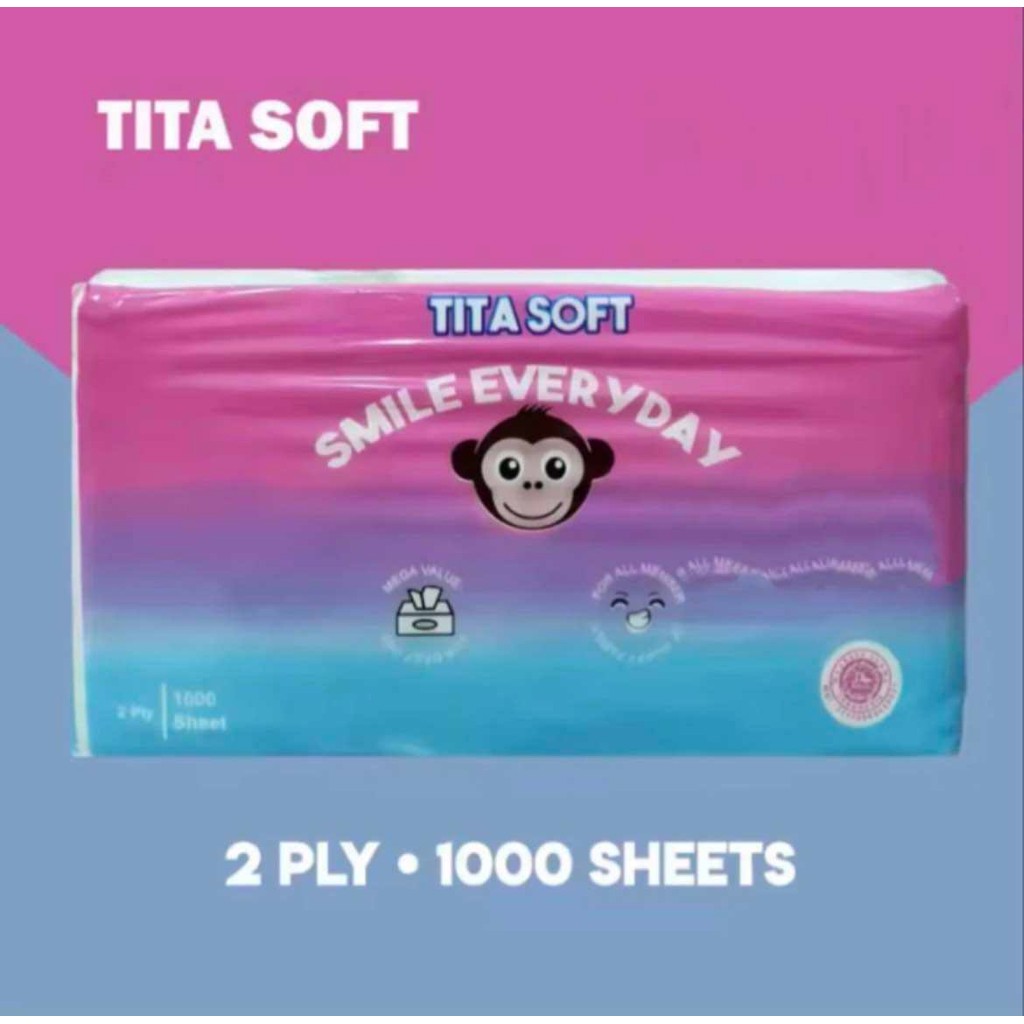 Tissue facial tita soft 1000 gram 2ply