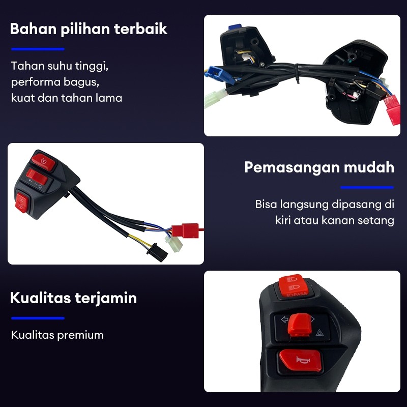 RUNSHOP_ Saklar Tombol Saklar  Hitam Sein Hazard Pass Beam Only Mio Mio J Mio Sporty Jupiter Z Jupit