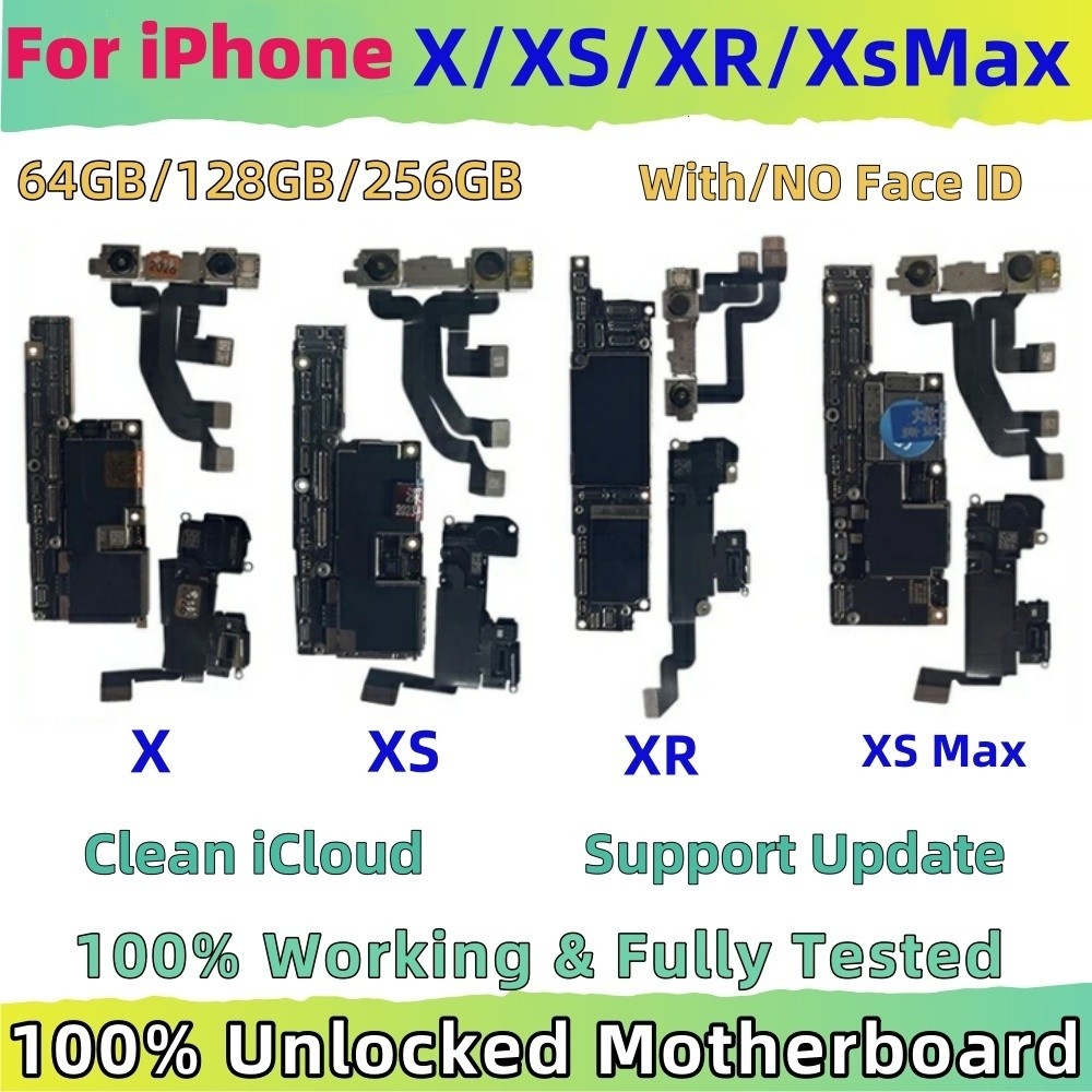 Fully Tested Unlocked Support IOS Update For iPhone XS Max Motherboard full ips Free Clean iCloud Fo