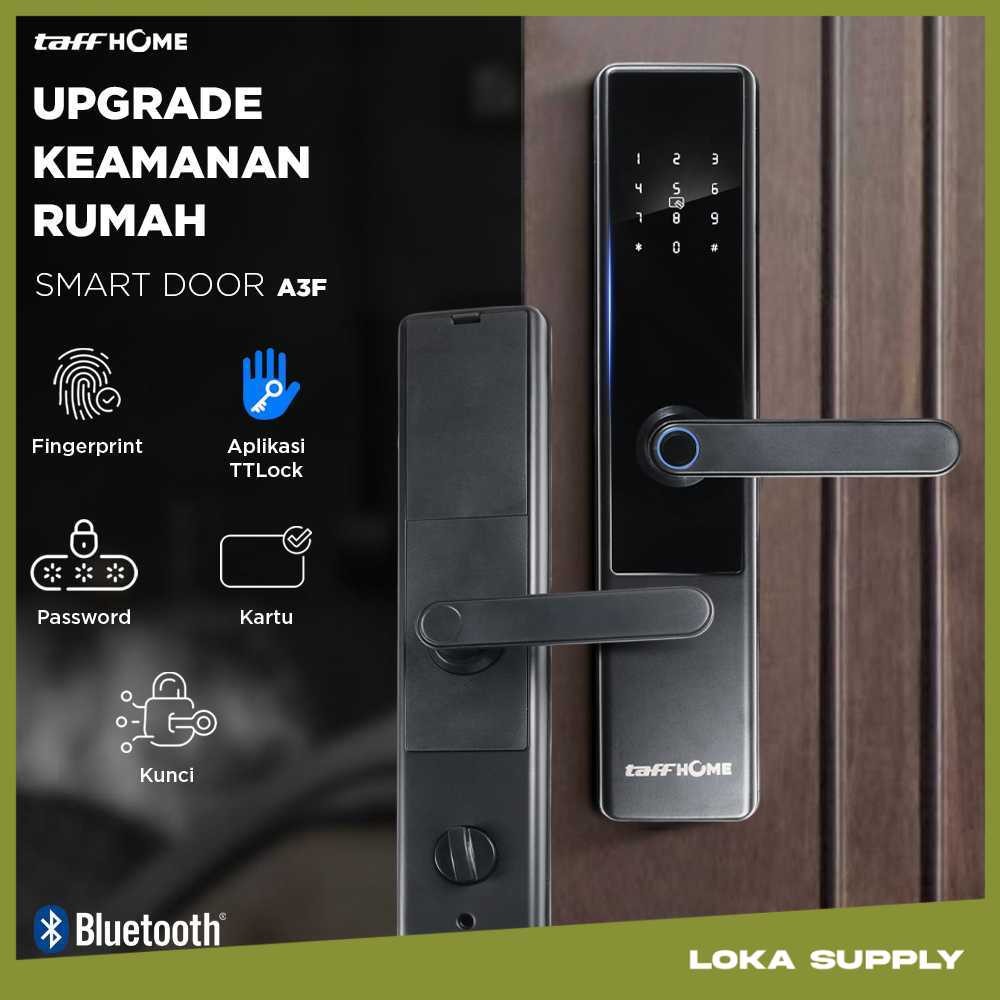 TaffHOME Smart Door Lock Fingerprint Password Bluetooth Card TTLock - A3F