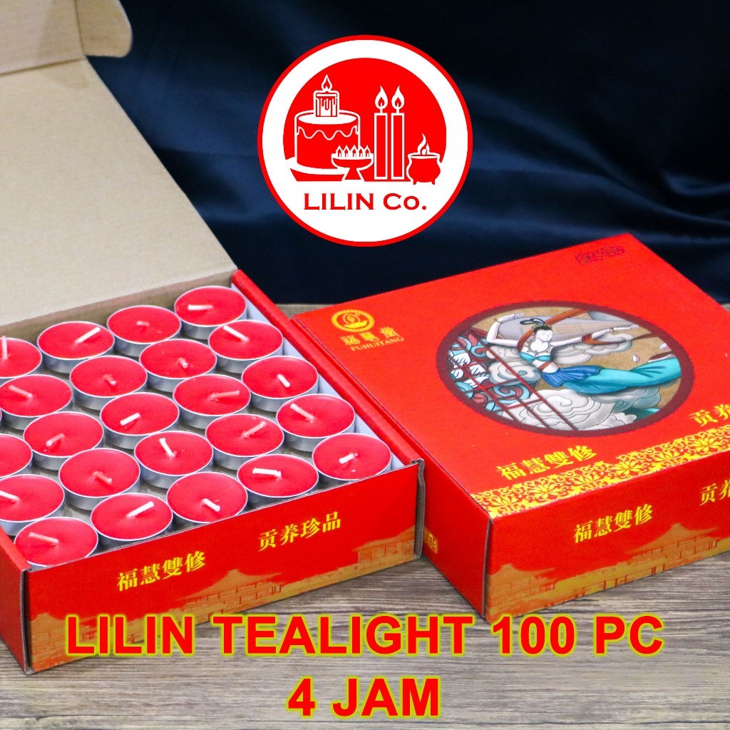bres Lilin Tealight Bulat 4 jam 3 jam 100 pcs Lilin Refill Lilin Puja Sembahyang Lilin Sembayang Mer