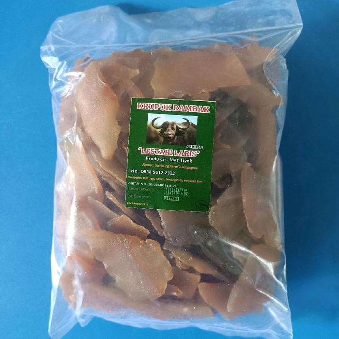 PROMO  krupuk rambak KERBAU super asli tulungagung kemasan 500gram