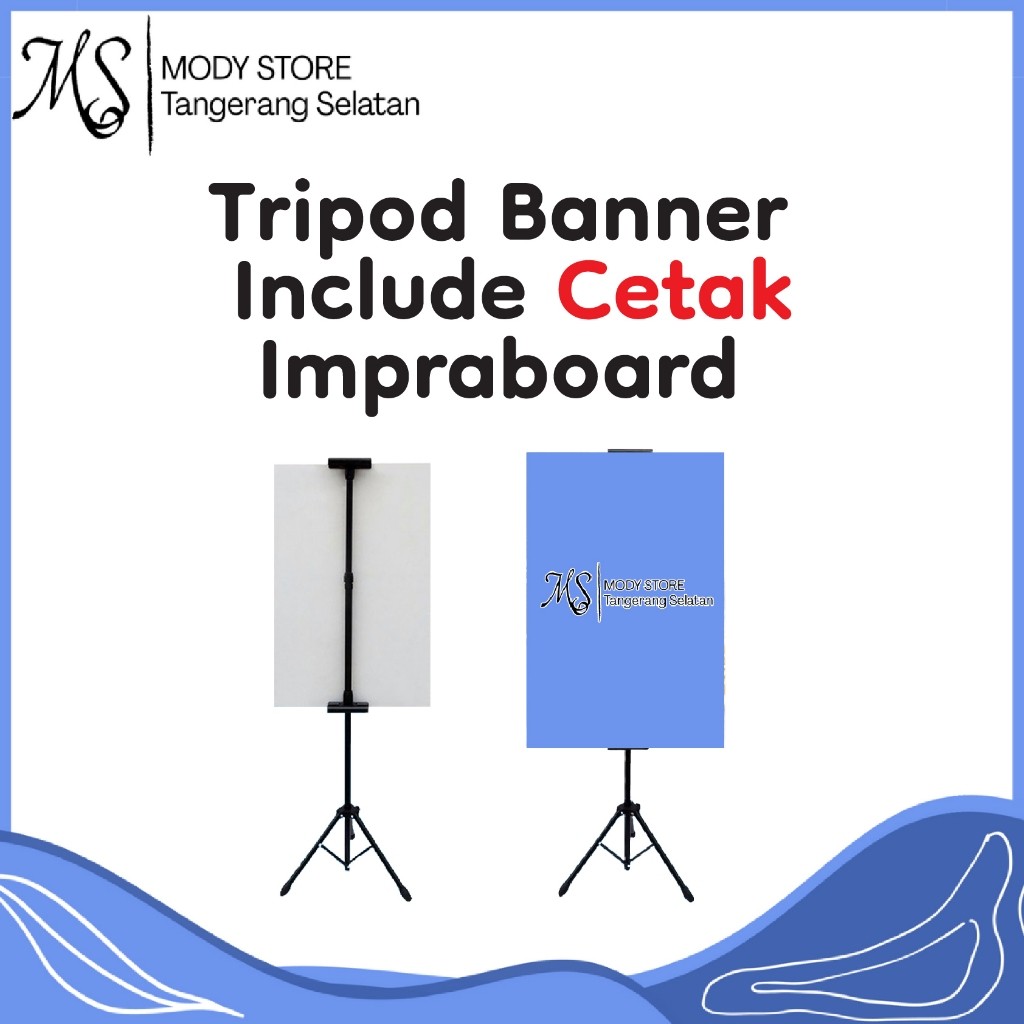 Tripod Banner Include Cetak Impraboard / Tripod Banner / Stand Banner / Impraboard