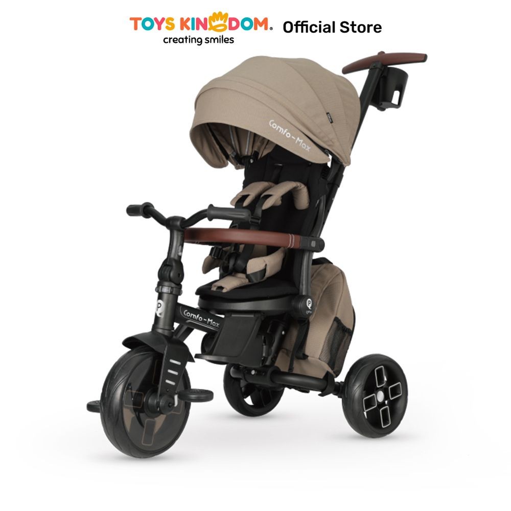 Toys Kingdom Qplay Comfo Max Stroller Trike - Cokelat Coffee Baby Stroller Kids Bike Sepeda Anak Rod