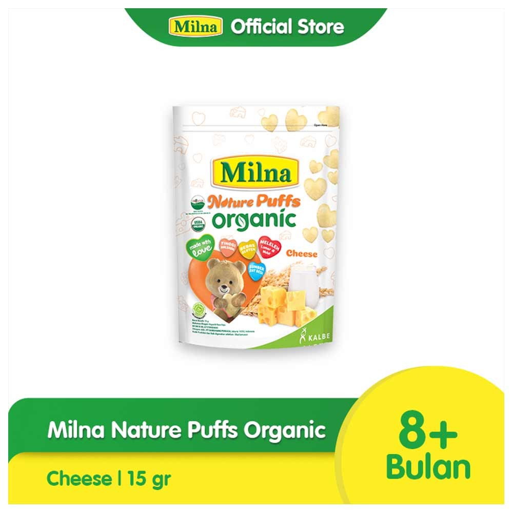 Milna Nature Puffs Organic Cheese 15G