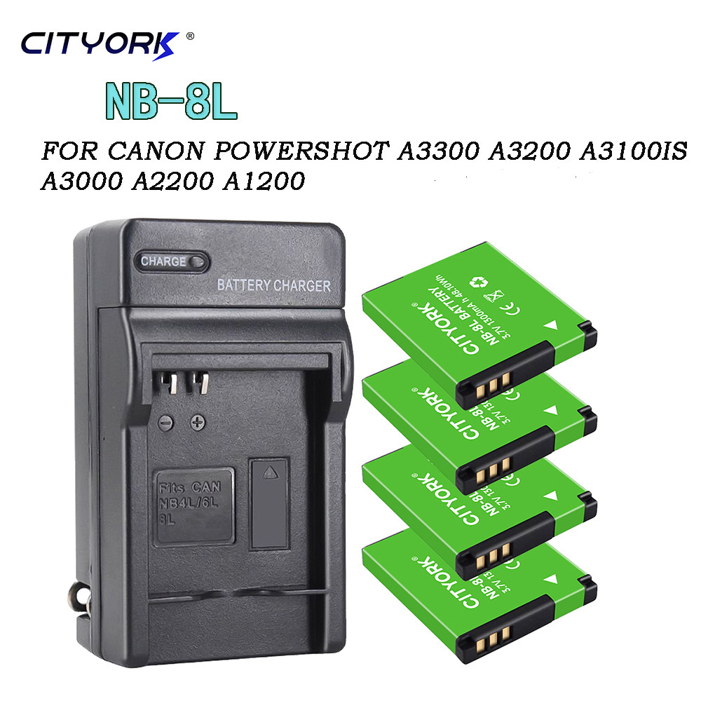1300mAh NB-8L NB8L NB 8L Li-ion gital Camera Battery + arger For Canon PowerShot A3300 A3200 A3100IS