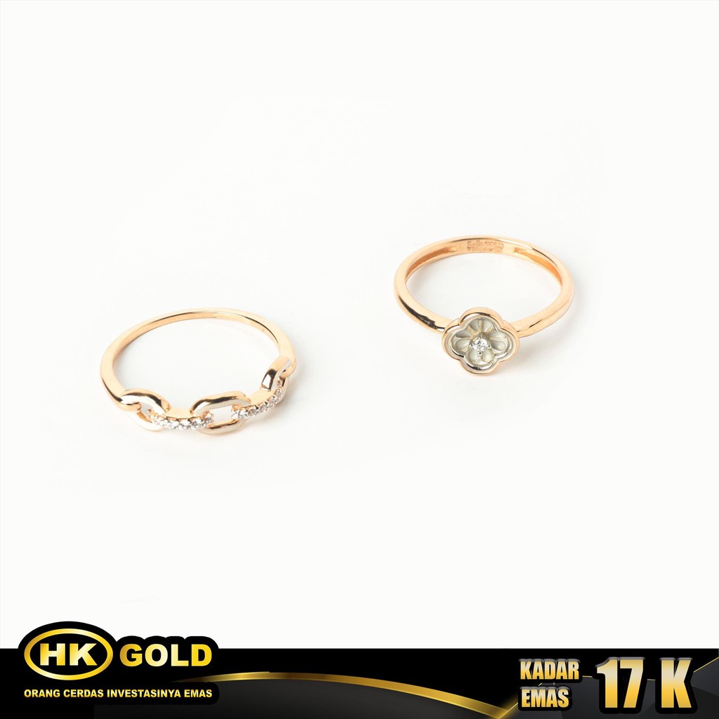 Cincin Emas 17K - Type 863 HK GOLD