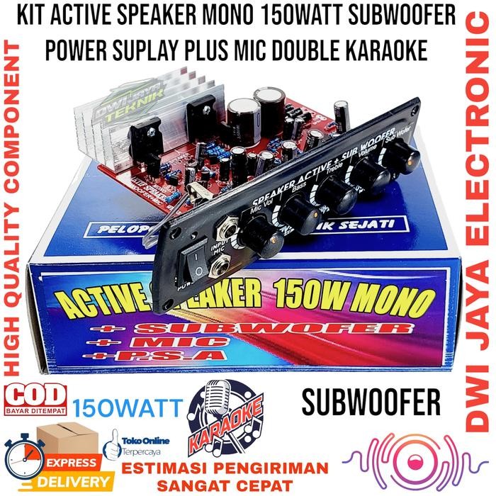 Power Speaker Active 150WATT SUBWOOFER Plus 2 MIC CVJA