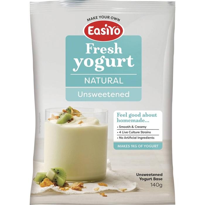 EasiYo Natural Yogurt Unsweetened 140g - Bubuk Yogurt Plain Tanpa Gula Sehat
