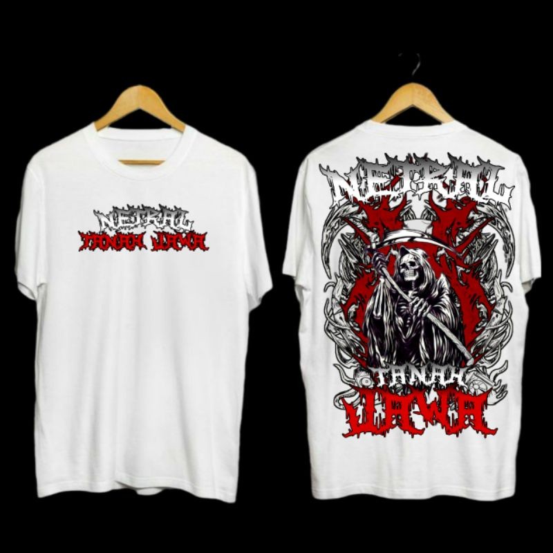(COD) kaos netral tanah jawa putih