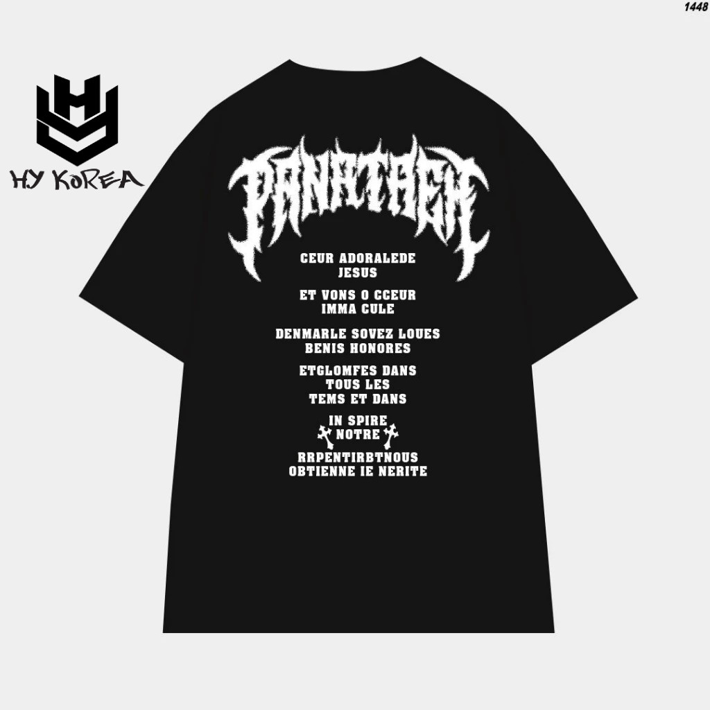 HY KOREA Panataeh Hip Hop 1448 kaos lengan longgar untuk pria dan wanita