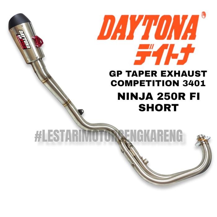 KNALPOT DAYTONA GP TAPER EXHAUST NINJA 250 FI Z250 SHORT SILENCER 3401