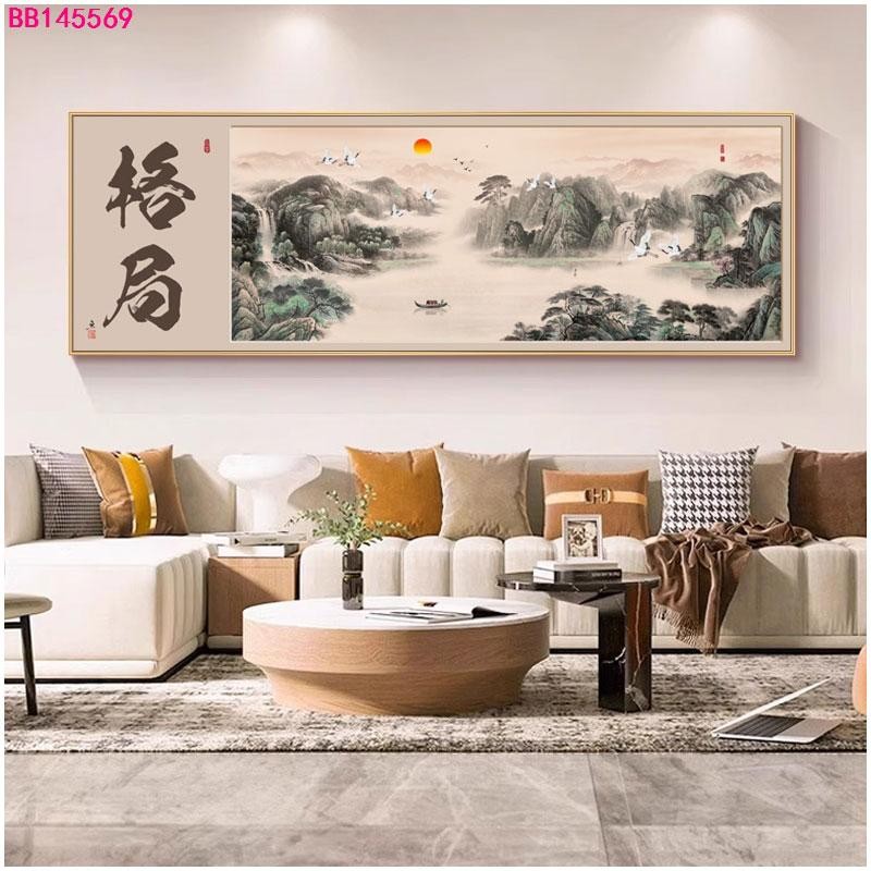 Wallpaper Lukisan Dinding Classic Chinese Landscape Series - Wallstiker Lukisan Dinding Tulisan Chin