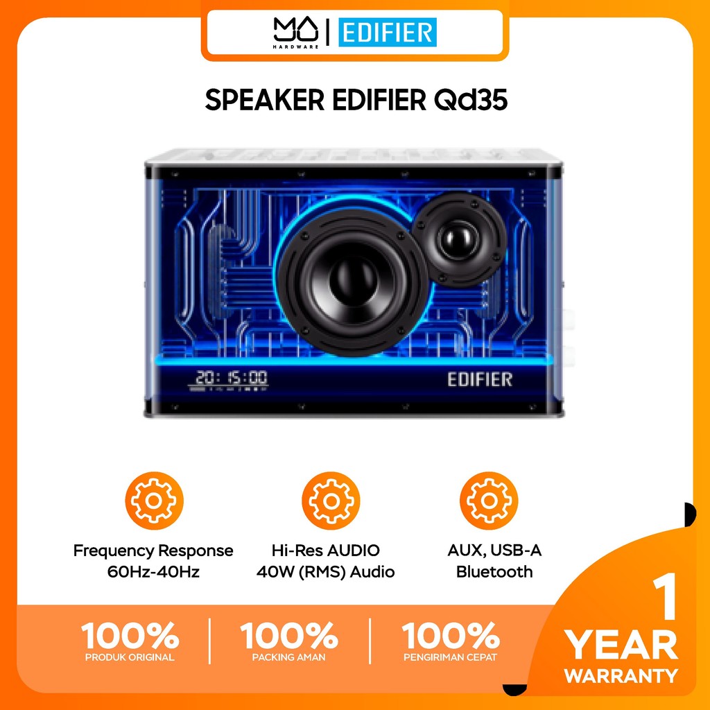 EDIFIER Speaker Tabletop Bluetooth with GaN Charger Edifier QD35 - Garansi Resmi