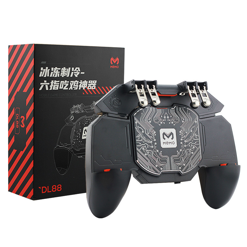 MEMO -conductor Cooling Mobile Game Handle 6-Finger Controller DL88 DL100 Reargeable Cooling Game Pa