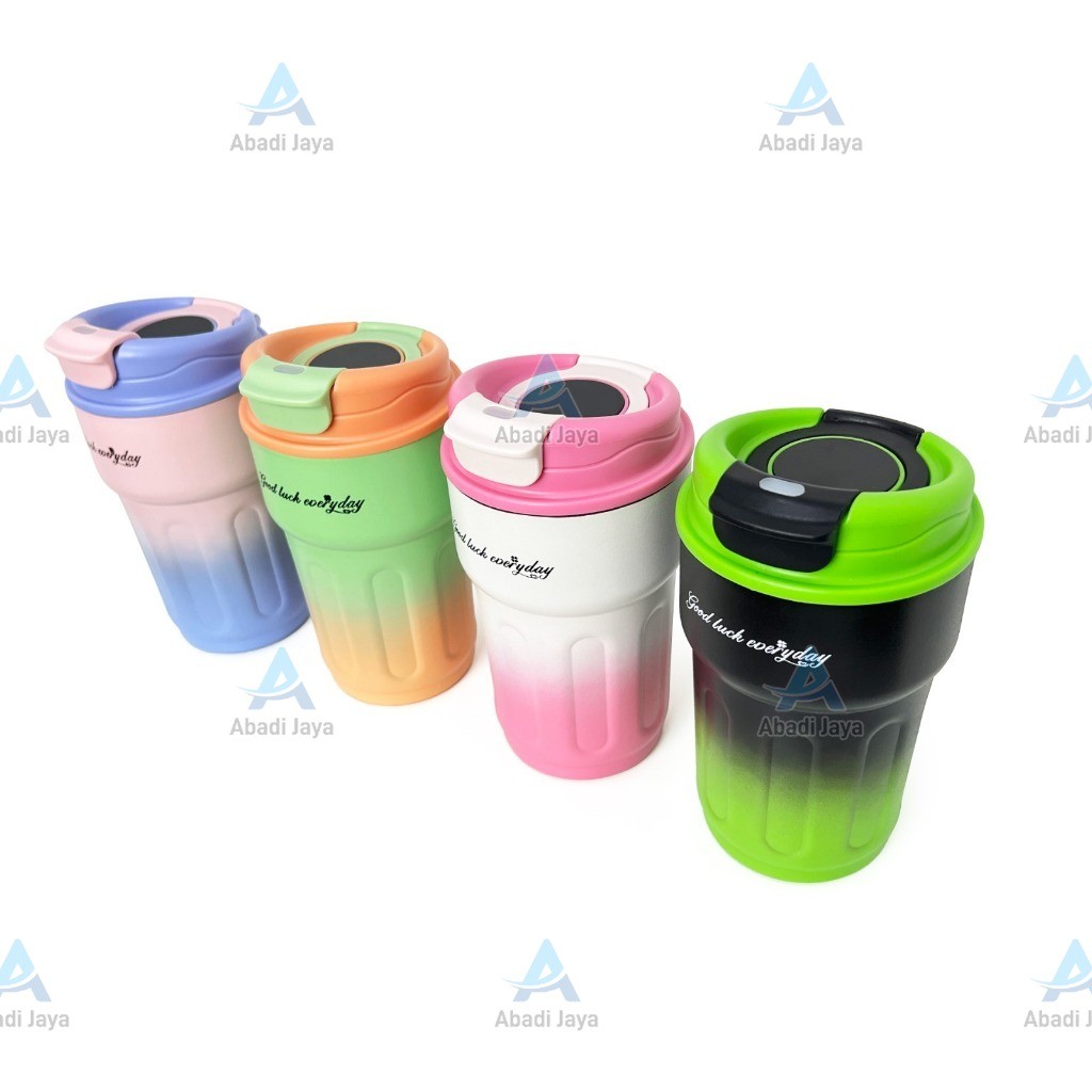 (AJ) Tumbler Stainless 2237 / Botol Minum Mode Teguk + Sedotan & Saringan / Mug Stylish & Praktis