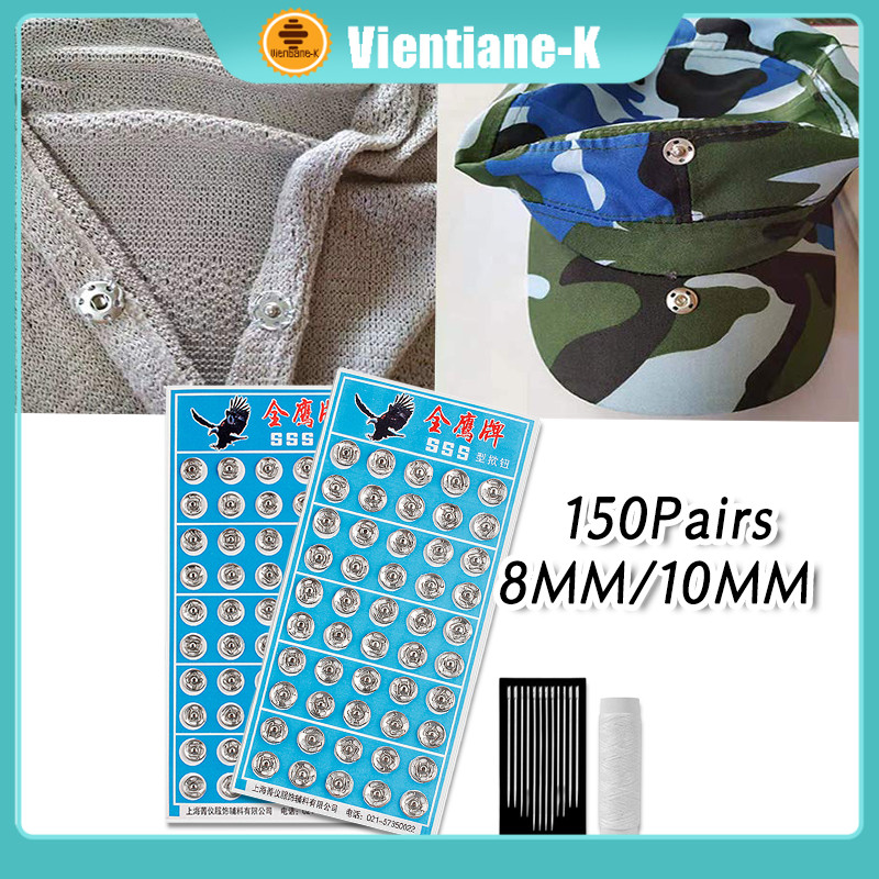 150Pasang Kancing Jepret Anti Karat / Kancing Cetet / Press Studd