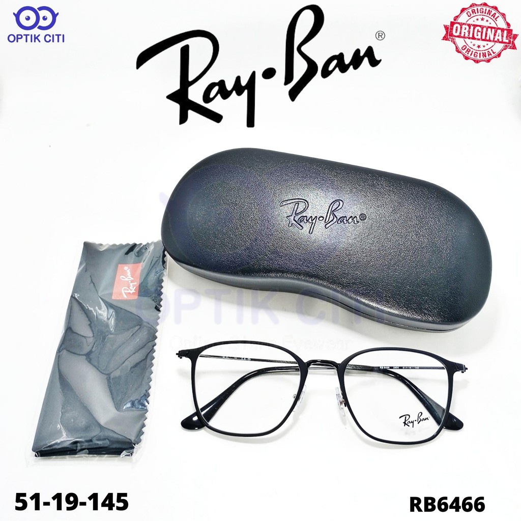 Frame Kacamata Kotak Pria Wanita Rayban Original RB 6466