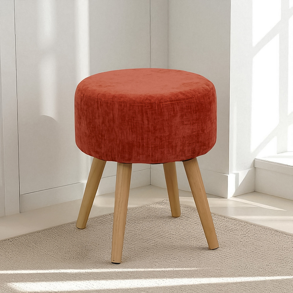 Informa Bia Bangku Fabric - Merah Terracotta Barstool Bar Stool Bangku Minimalis Modern