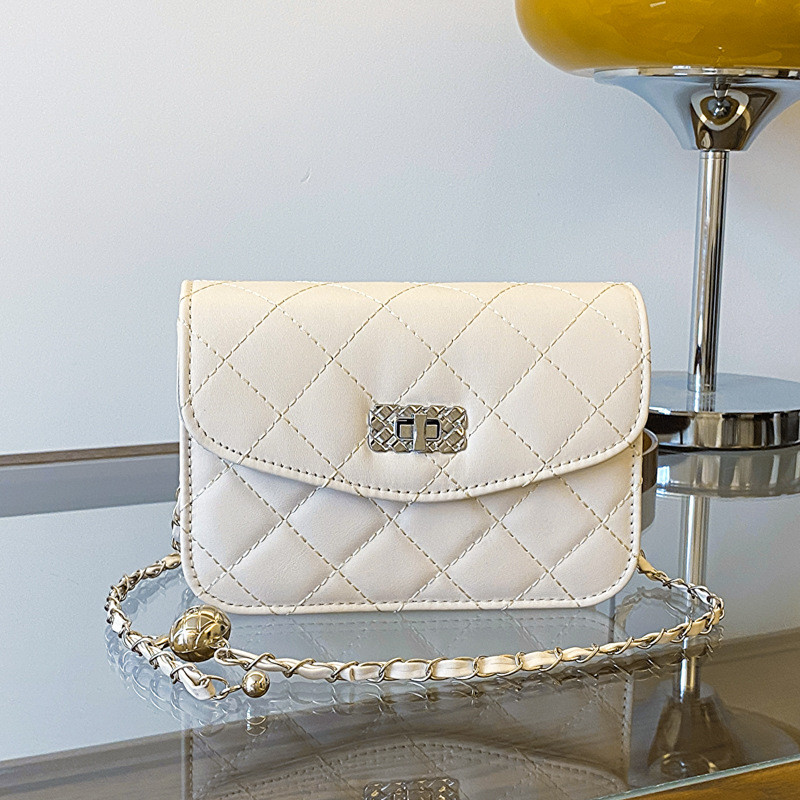 Tas Wanita Kecil Gaya Chanel Tas Rantai Niche Tas Persegi Kecil Berlapis Baru Tas Selempang