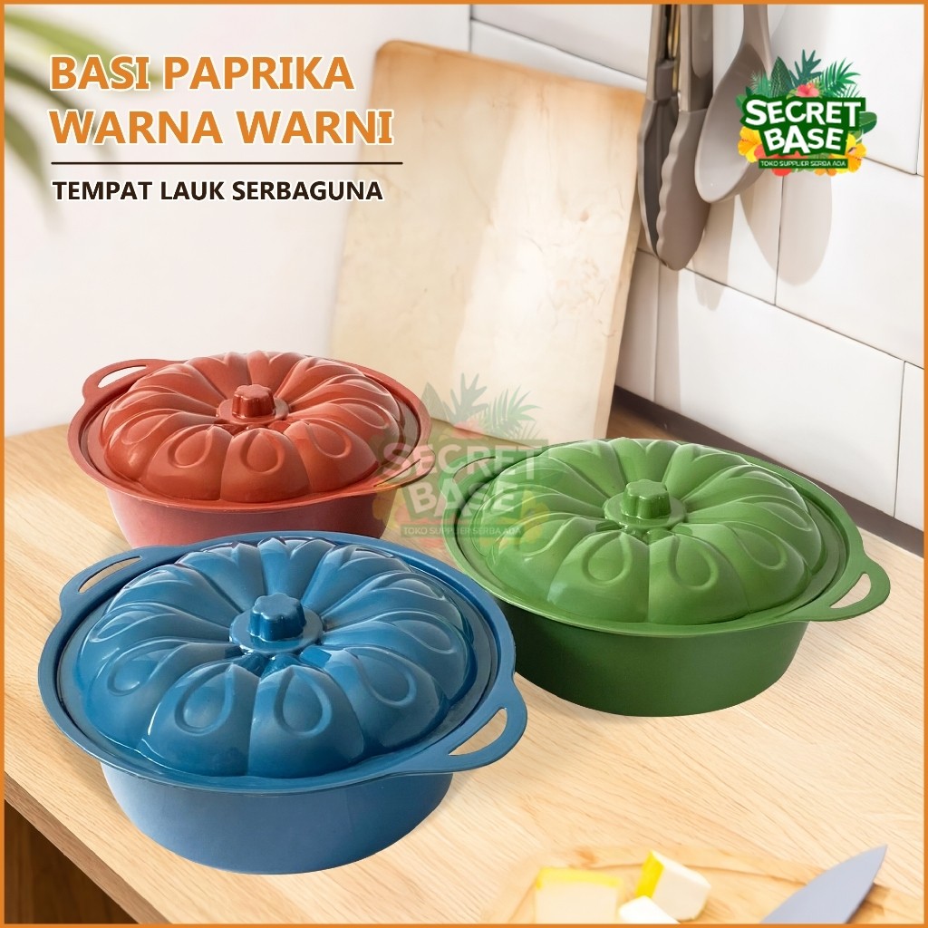 BASI PAPRIKA WARNA WARNI - Tempat Lauk Prasmanan / Wadah Makan Berkatan / Perabot Serba 2000