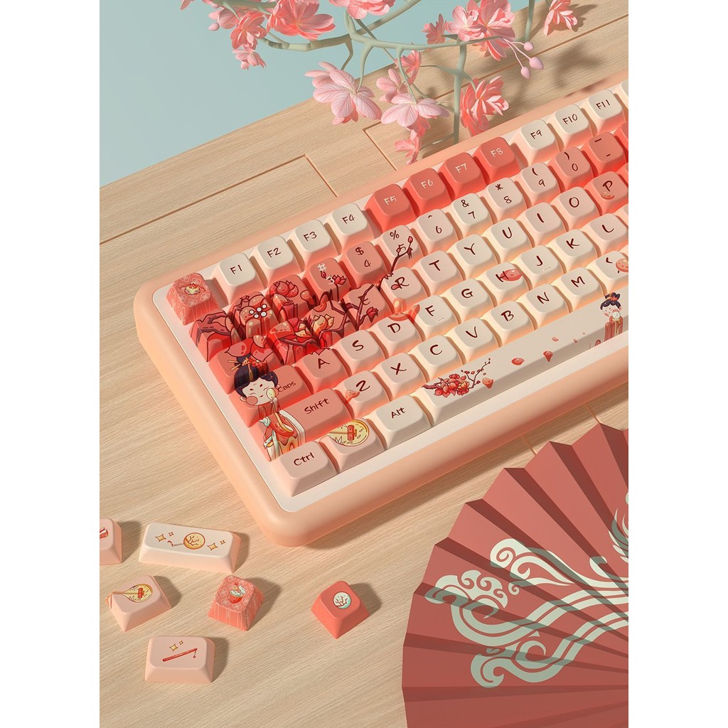 Tang Palace Beauty Original Keycap MDA Highly Personalized Customization pbt Sublimation Mechanical 