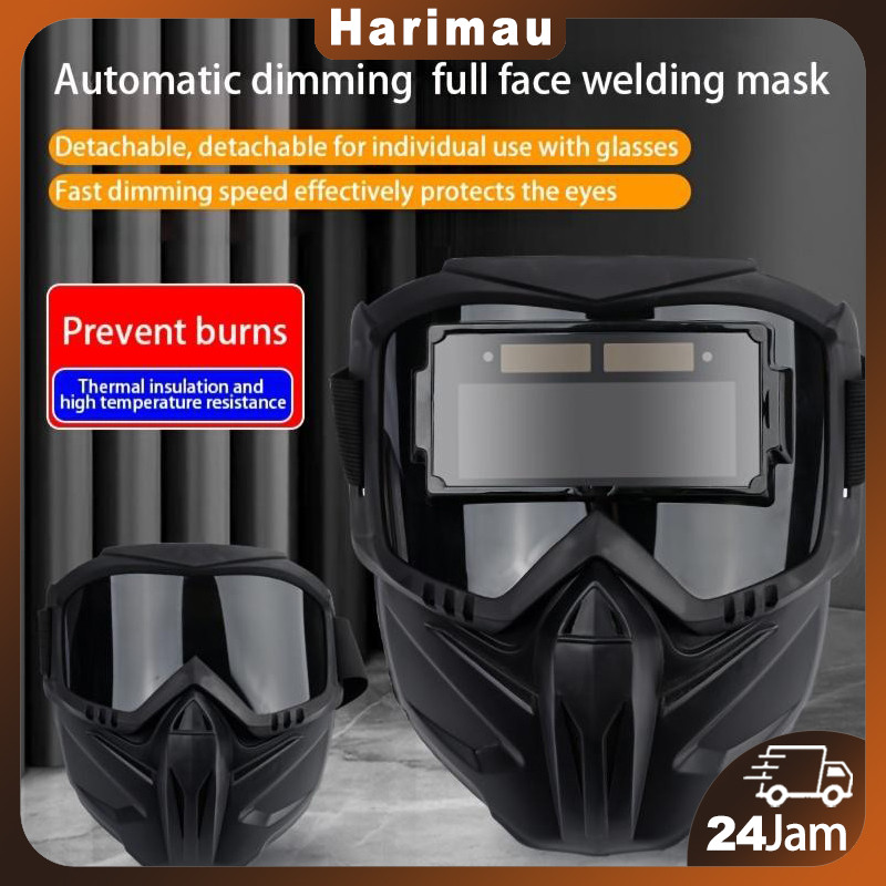 Topeng Las Listrik Full Wajah/helm Las Full Face/helm Las Otomatis/kedok Las Otomatis Original/kaca 