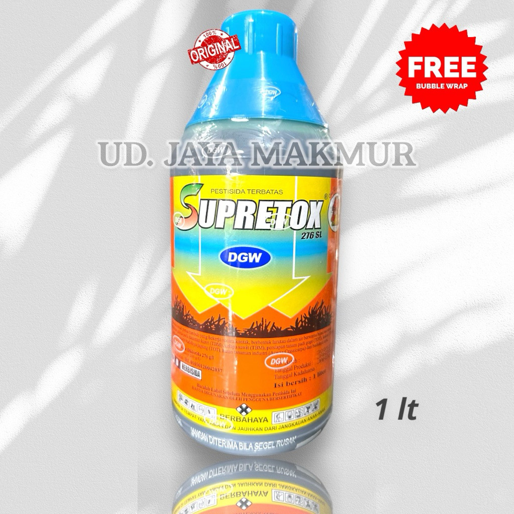 Herbisida Supretox 276 SL 1 Liter / Herbisida DGW langsung mati kering / obat rumput langsung mati k