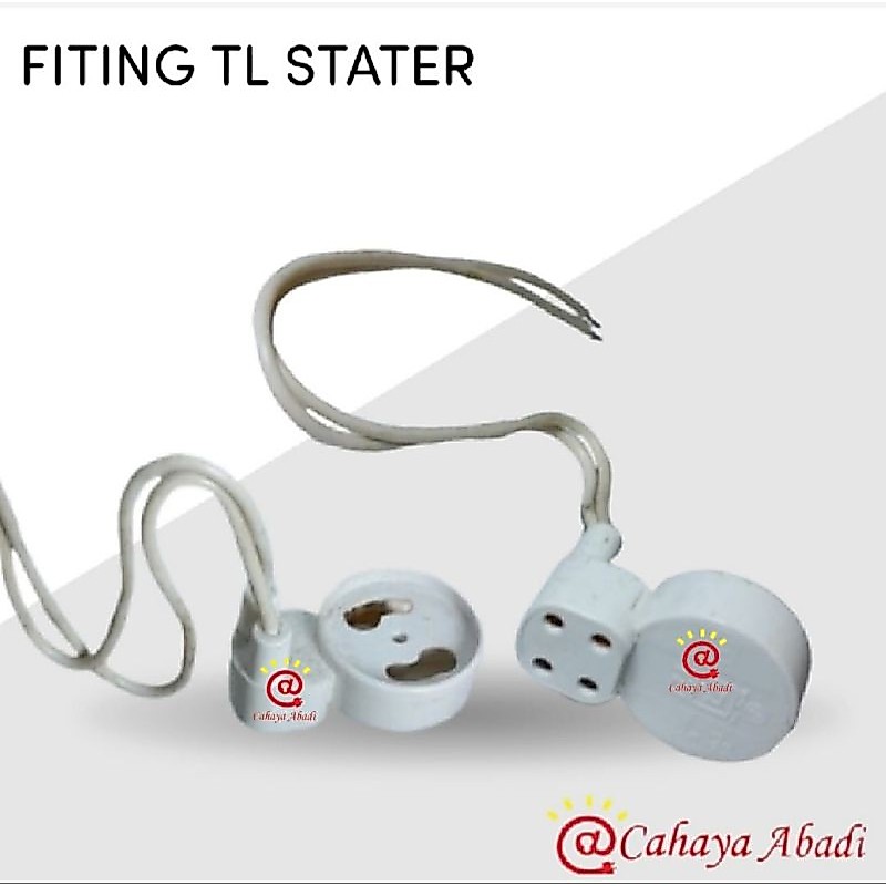 Fitting TL Ring Stater/ Socket Lampu Neon TL Ring Bulat  Stater / Fiting Kaki Soket TL Ring Stater
