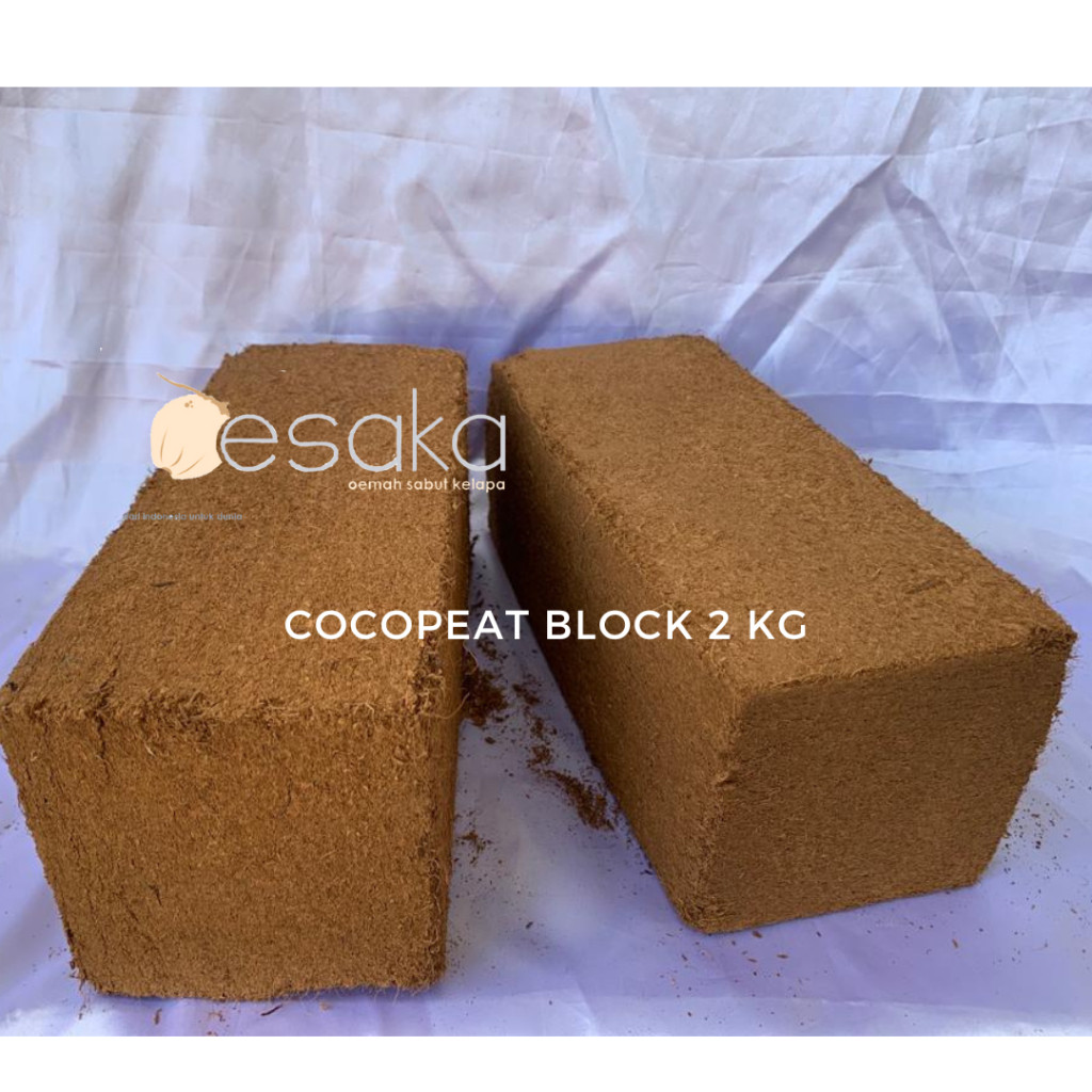 OESAKA - Cocopeat Block 2 Kg Balok Microgreens - Media Tanam Organik Cocopeat Tanah Ajaib