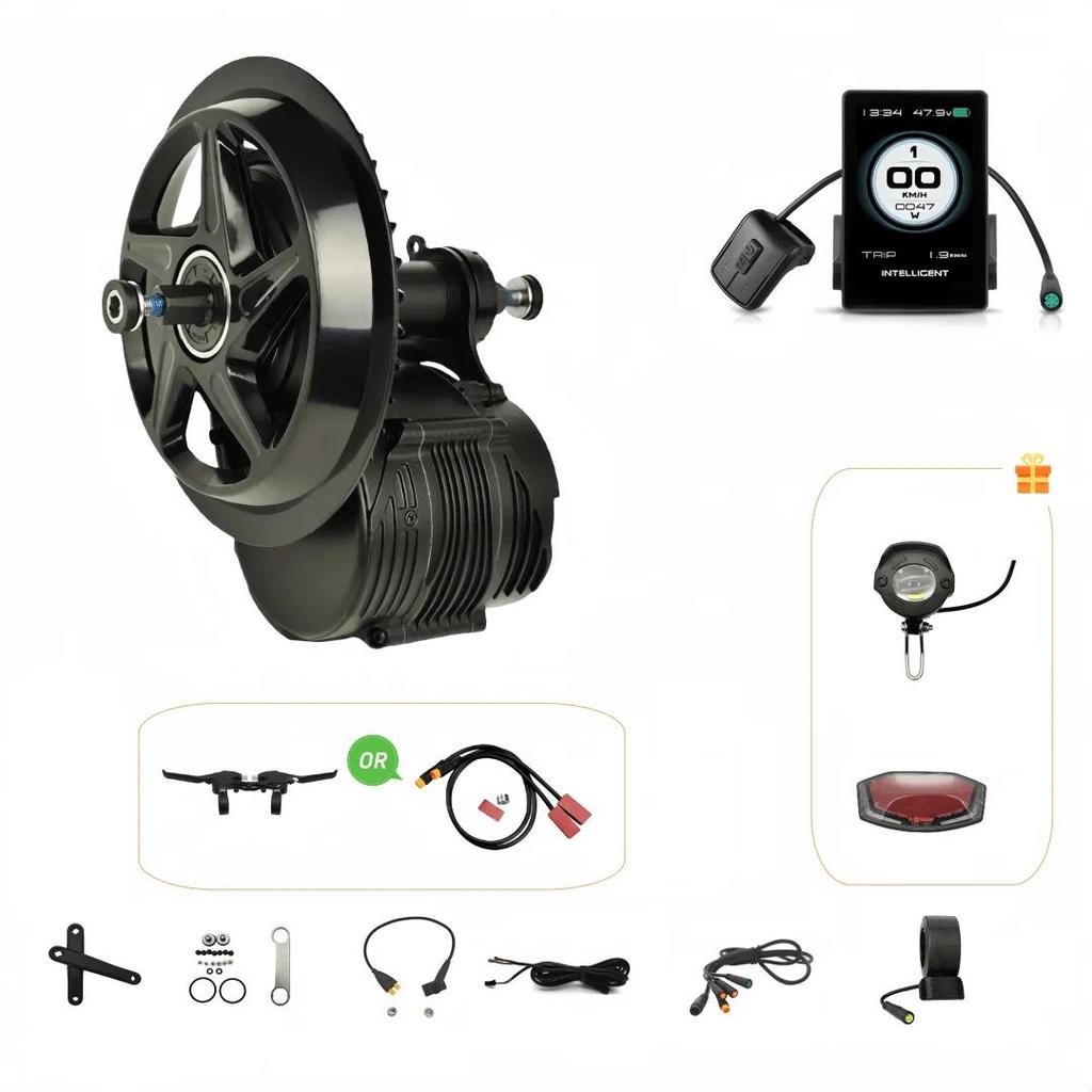 Tongsheng TSDZ8 48V 500W/48V 750W Torque Sensor eBike Mid Drive Motor DIY Conversion Kit with 860C D