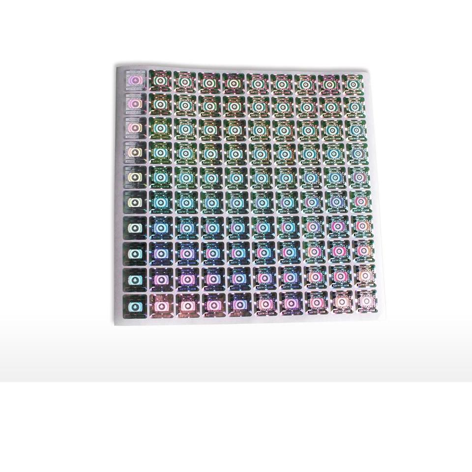 Stock original 3D hologram stickers Best quality label stickers 15x15mm square 1000pcs lot
