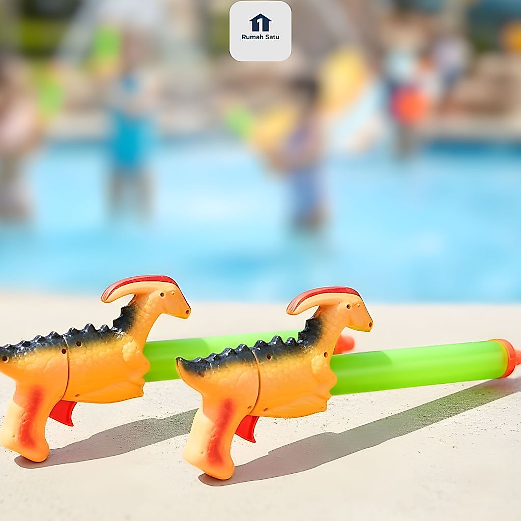RUMAHSATU - Mainan anak2 tembaan air pompa dino (BI 02) MAINAN PARASAURUS WATER GUN