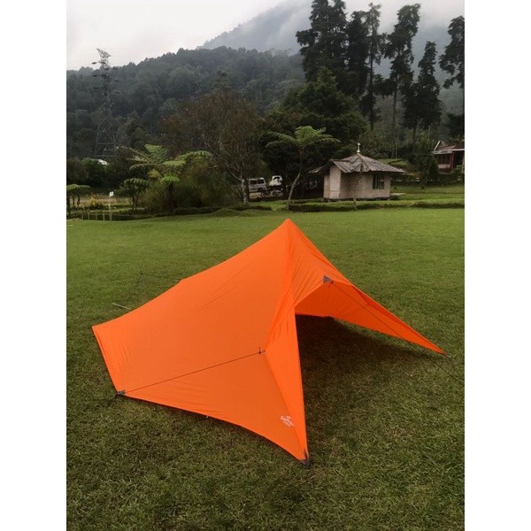 Flysheet tenda camping nylon 20d ultralight flysheet buscraft     Berkualitas