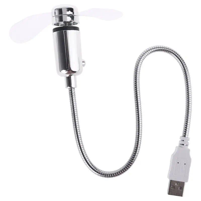 Mini Mobile USB Powered Cooling Fan Flexible Goose Neck Air Blower For Desktop PC Computer Laptop No