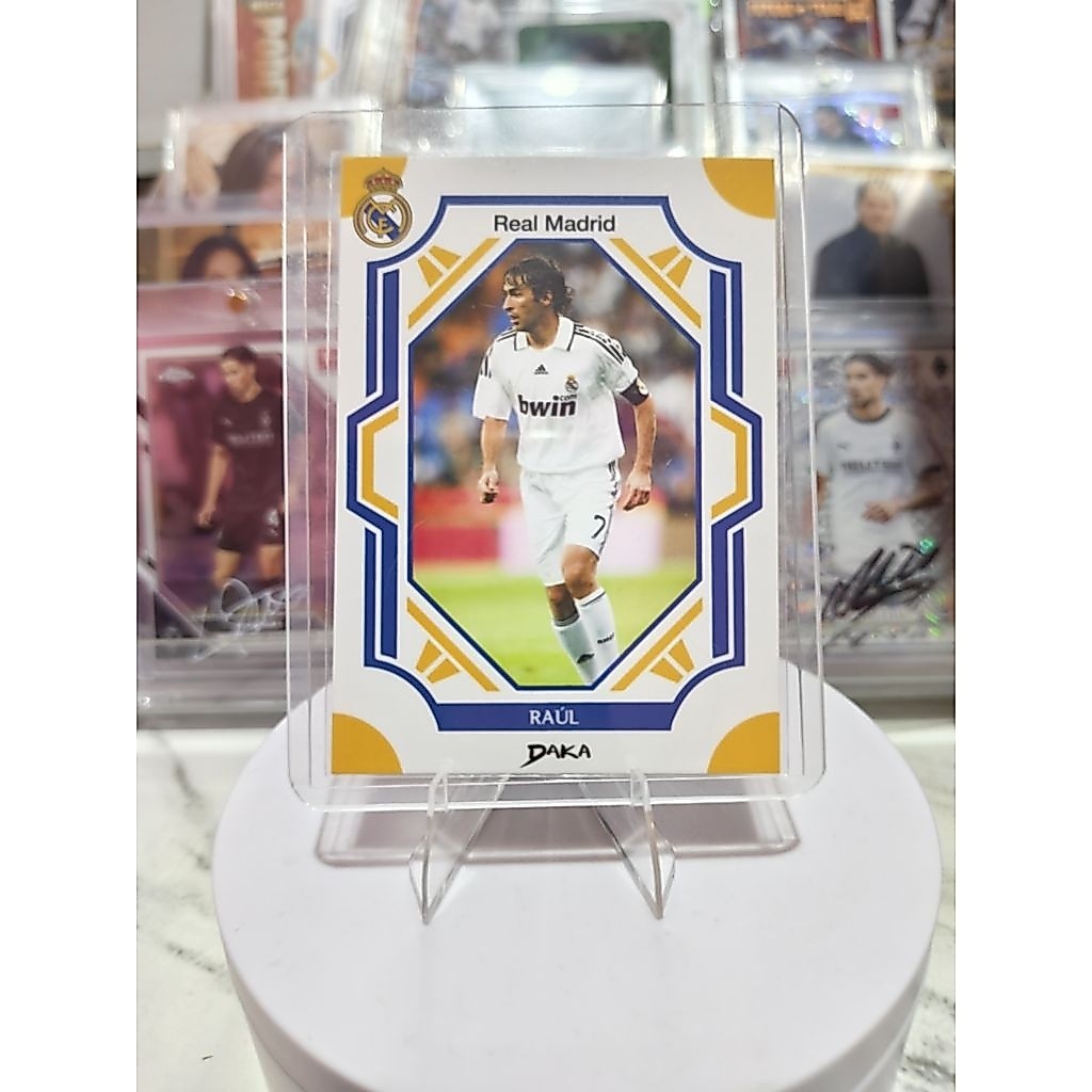 Photocard kartu bola original Daka Real Madrid Raul Gonzalez