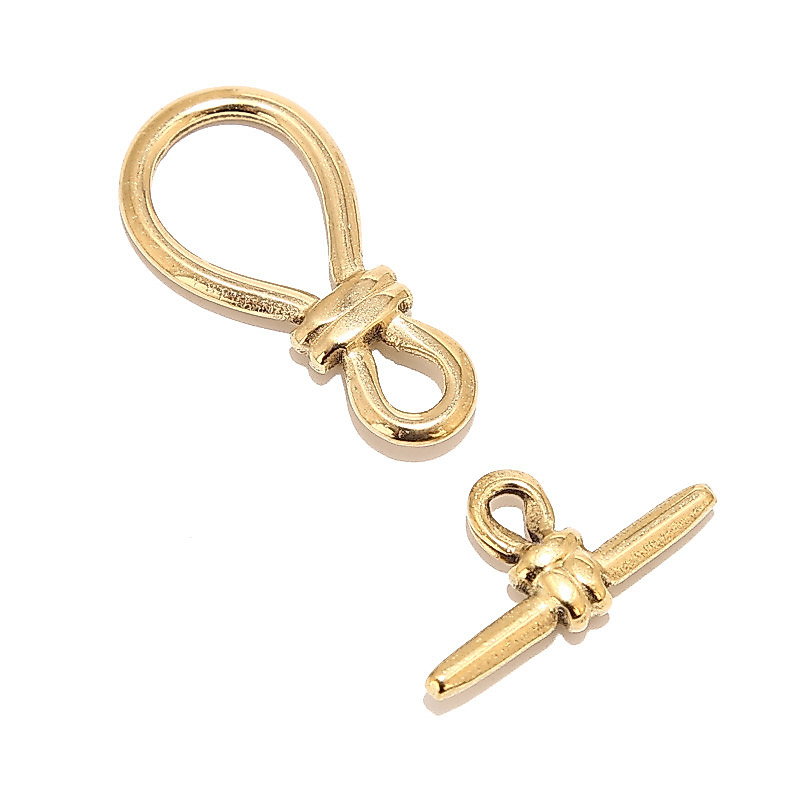20 Sets Stainless Steel Gold Tone Toggle Clasps for Bracelet Necklace Charm OT Clasp Accessories DIY